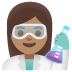 woman scientist, medium skin tone